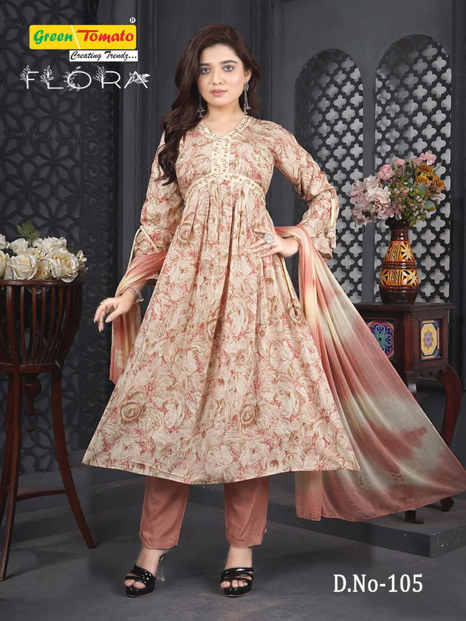 Green Tomato Flora Aaliya Cut Readymade Suits
